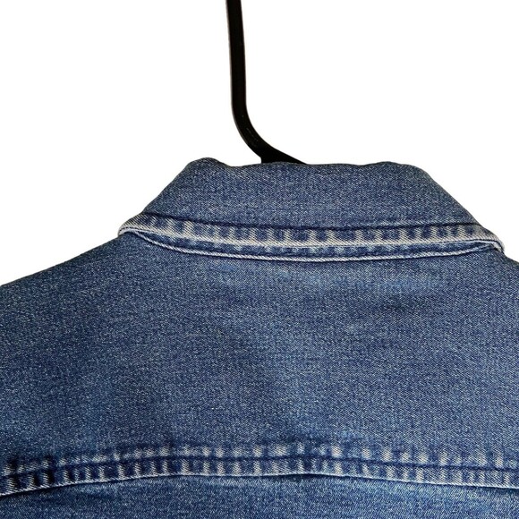Eddie Bauer Women’s Denim Jean Shirt Jacket Size Small Button Up Shacket Outdoor - Picture 8 of 8